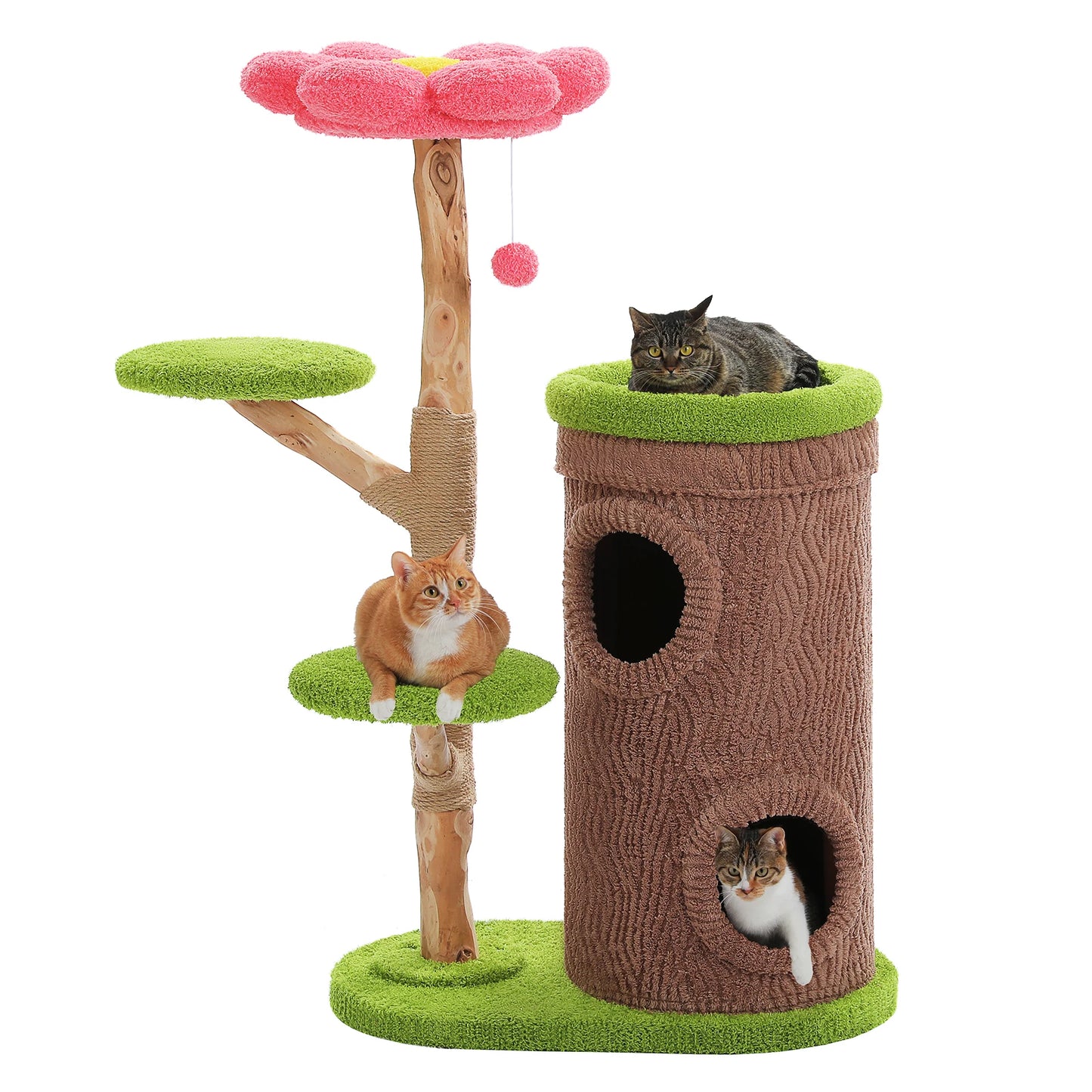 PAWZ Road Large Cat Tree Tower With 4 Condos Indoors