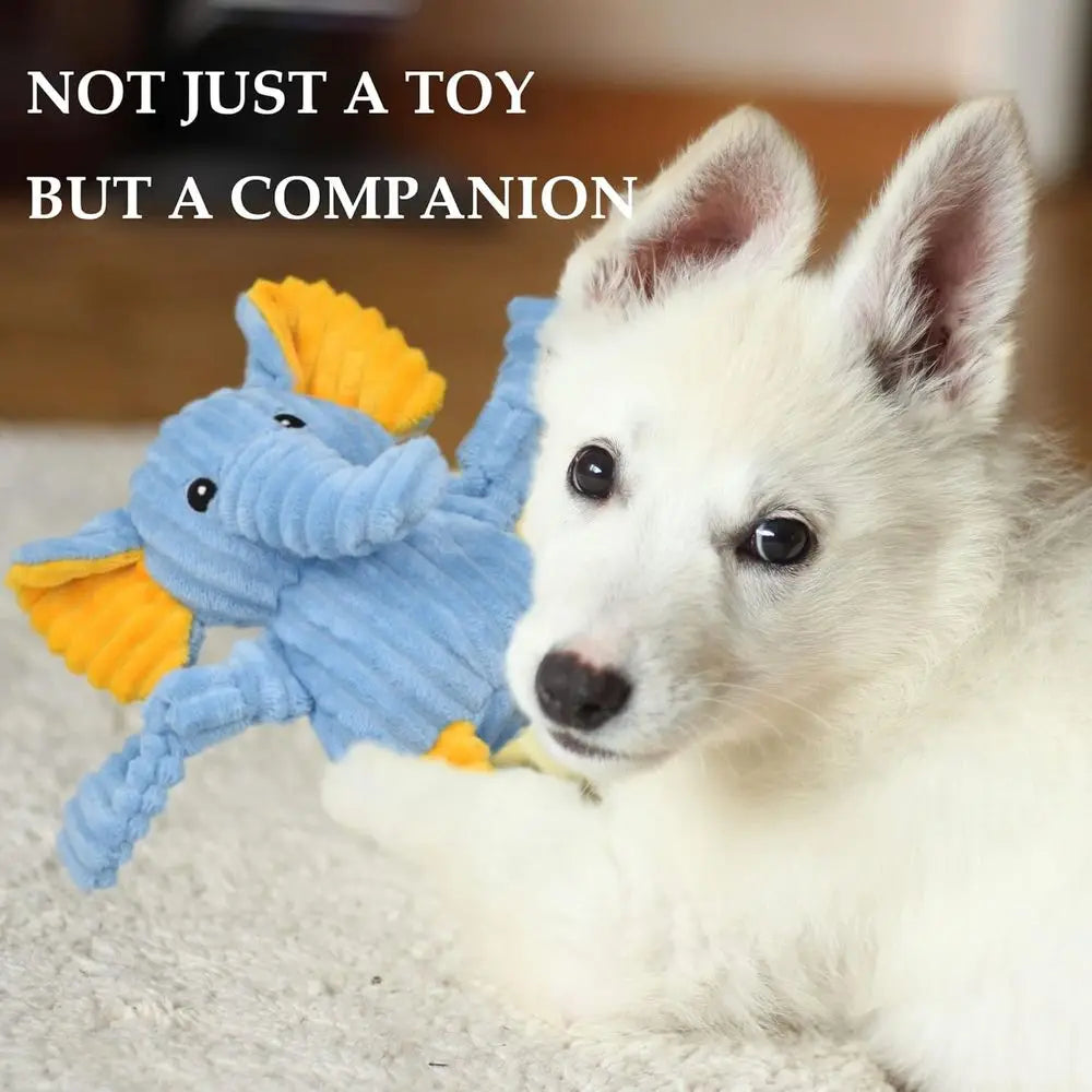 5 Pack Squeaky Plush Dog Toys Bundle Assorted Animal Toys