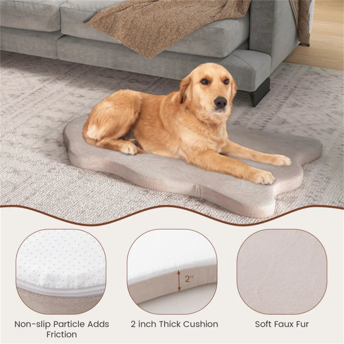 Orthopedic Memory Foam Dog Bed For Large Dogs Indoor Use