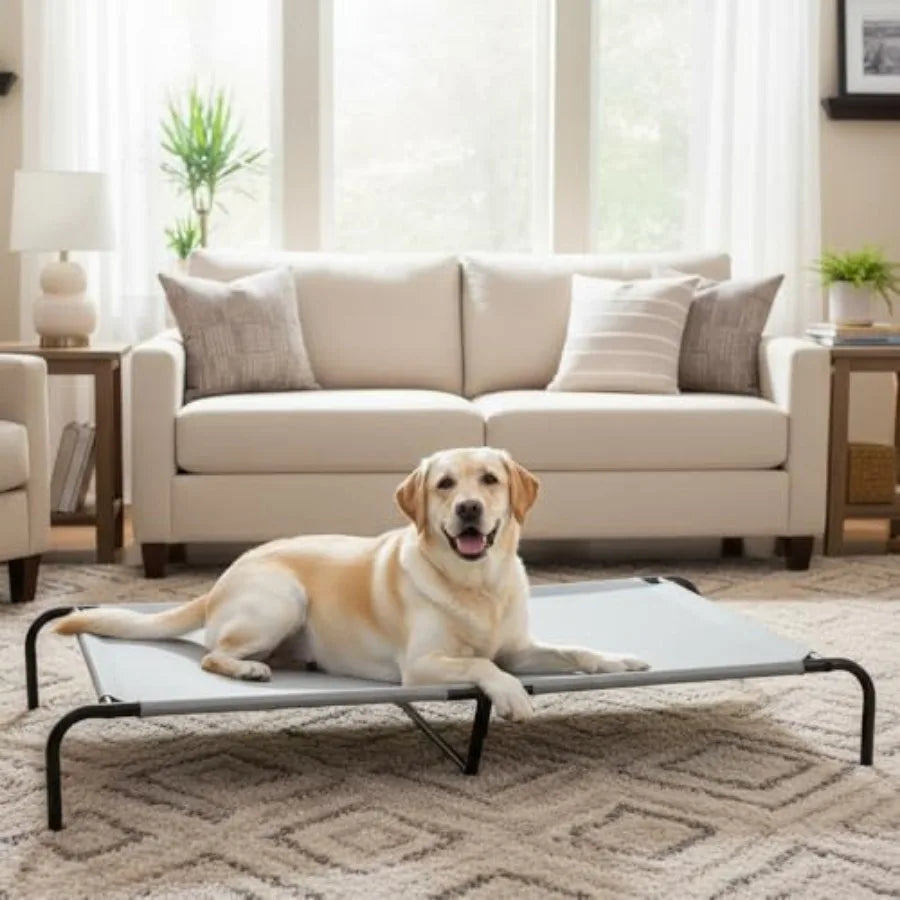 Cooling Elevated Pet Bed With Metal Frame For Dogs