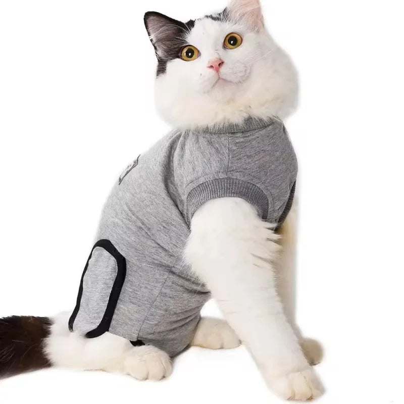 Cat Postoperative Recovery Suit Breathable Neutering Vest