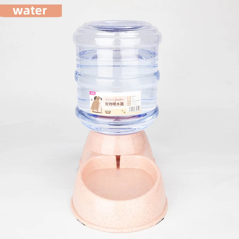 Large Capacity Pet Feeder Bowl With Automatic Water Dispenser