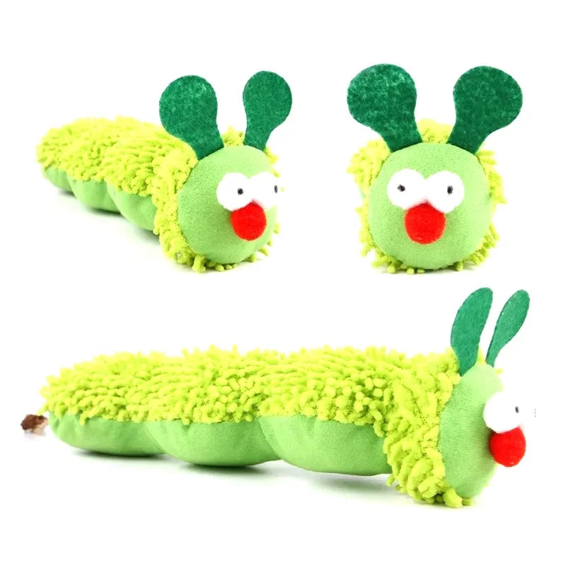 Cat Chew Caterpillar Toy With Catnip And Silvervine Teaser