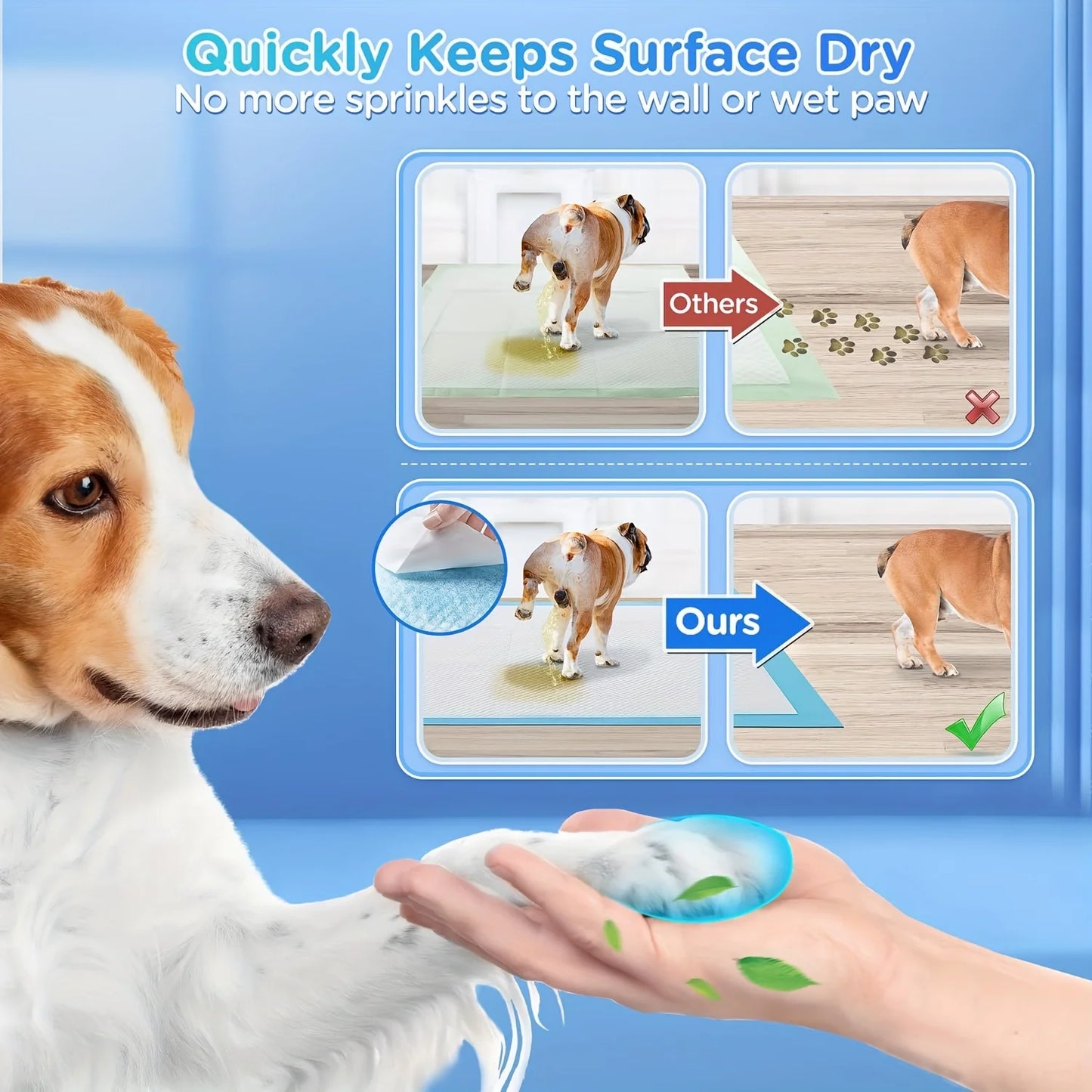 Ultra Absorbent Quick Dry Dog Pee Pad For Housebreaking