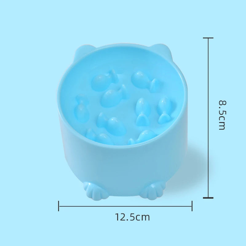 Slow Feeder Pet Bowl With Anti Choking And Puzzle Design