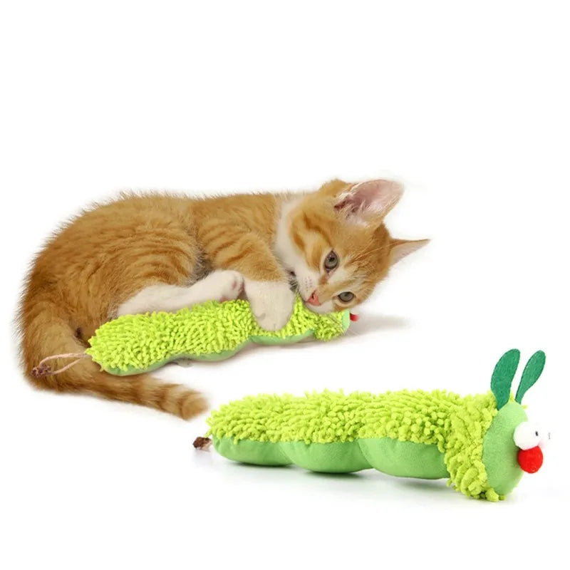 Petart Caterpillar Catnip And Silvervine Chew Toy For Cats