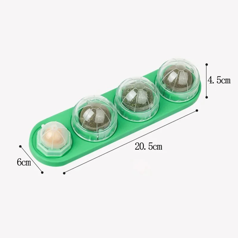 Rotating Catnip Silver Vine Ball Toy For Teeth Cleaning