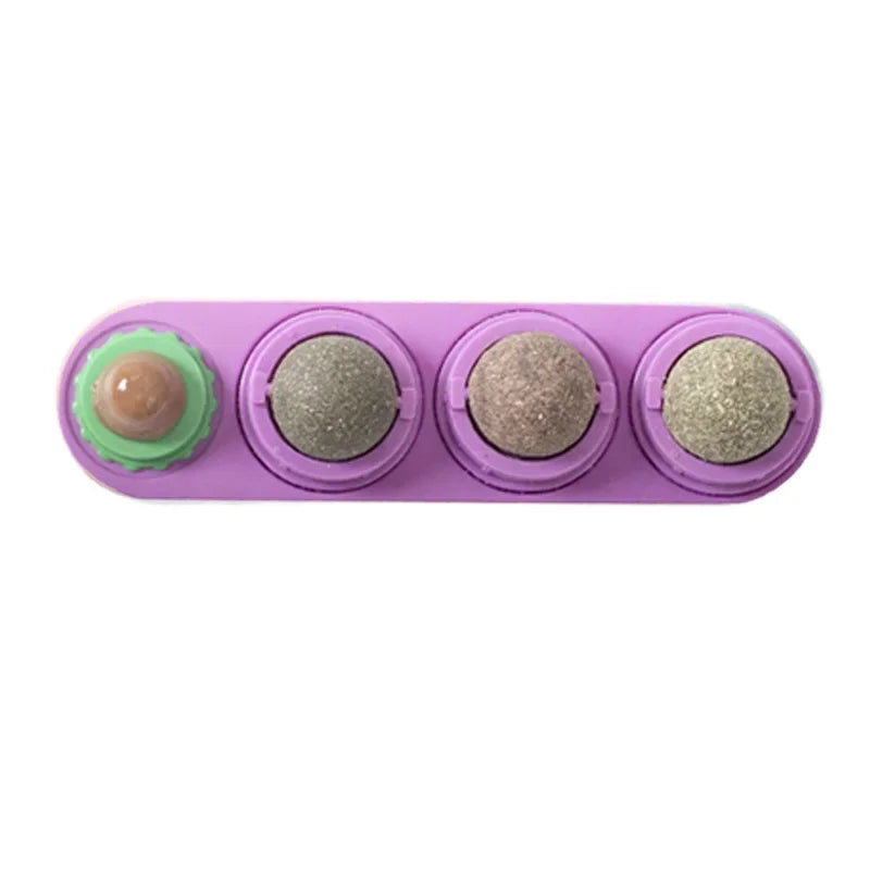 Rotating Catnip Silver Vine Ball Toy For Teeth Cleaning