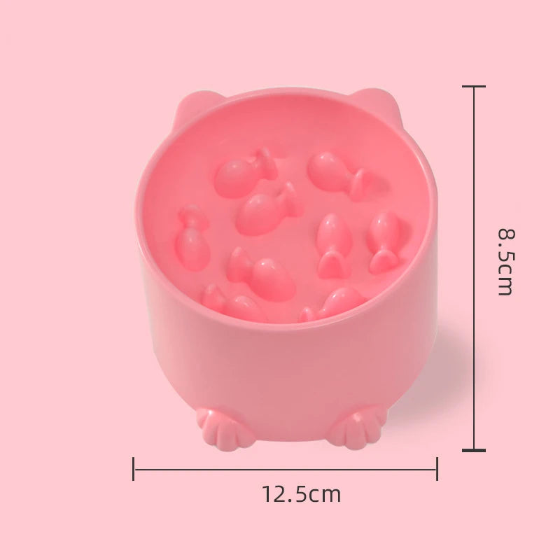 Slow Feeder Pet Bowl With Anti Choking And Puzzle Design