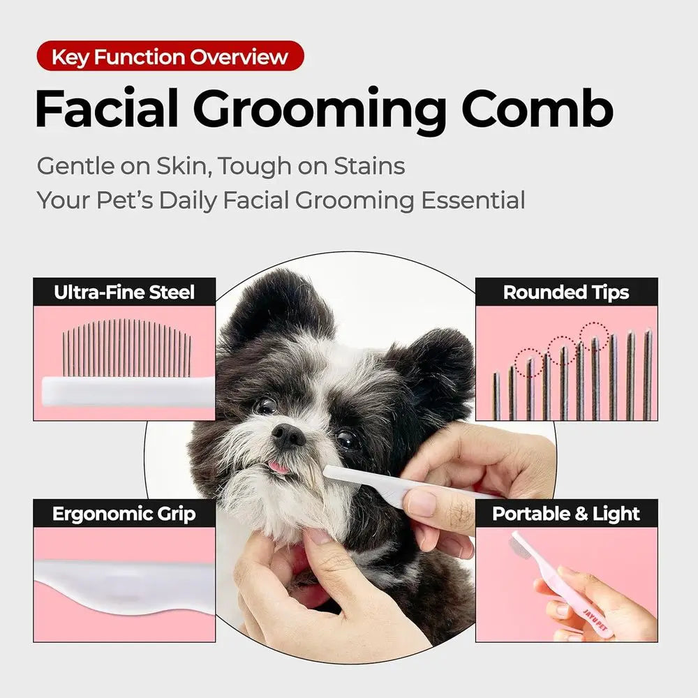 Dog Eye Care Comb With Stainless Steel Teeth Tear Stain Remover