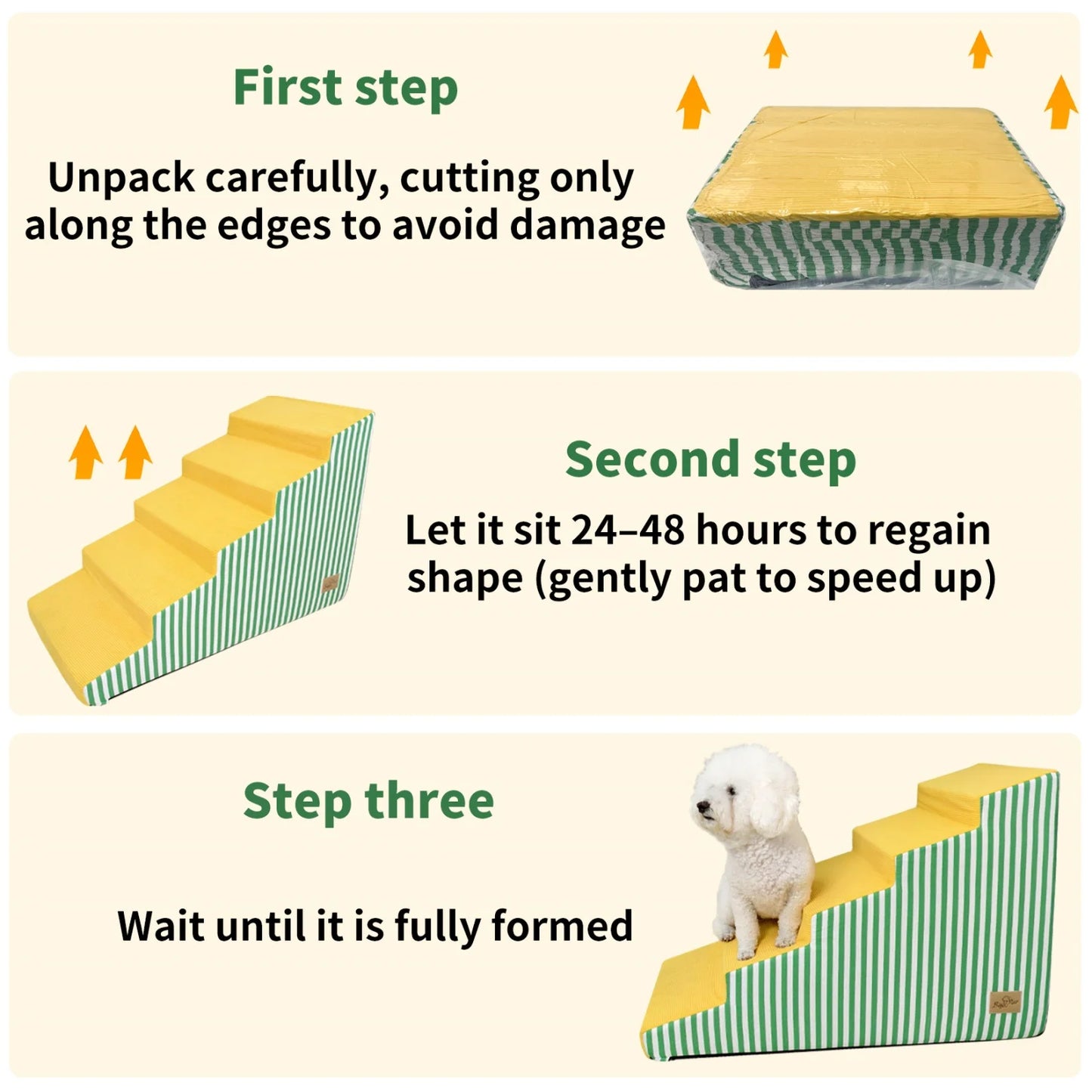Dog Stairs For Bed And Sofa High-Density Foam Ramp