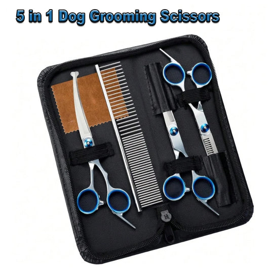 SHUYU Pet Grooming Scissors Kit Dog Cat Stainless Steel