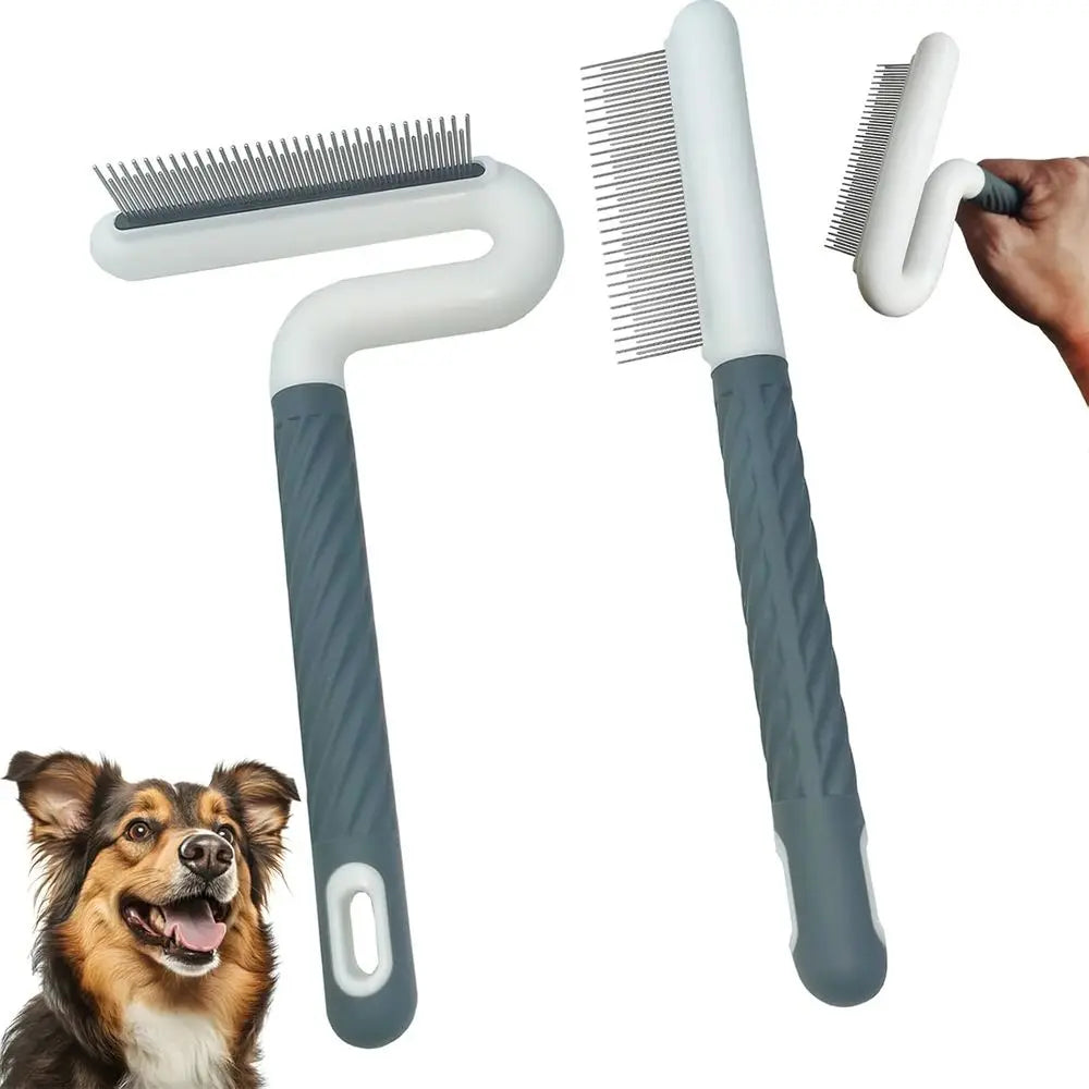 Pet Grooming Comb Set With Long And Short Stainless Teeth