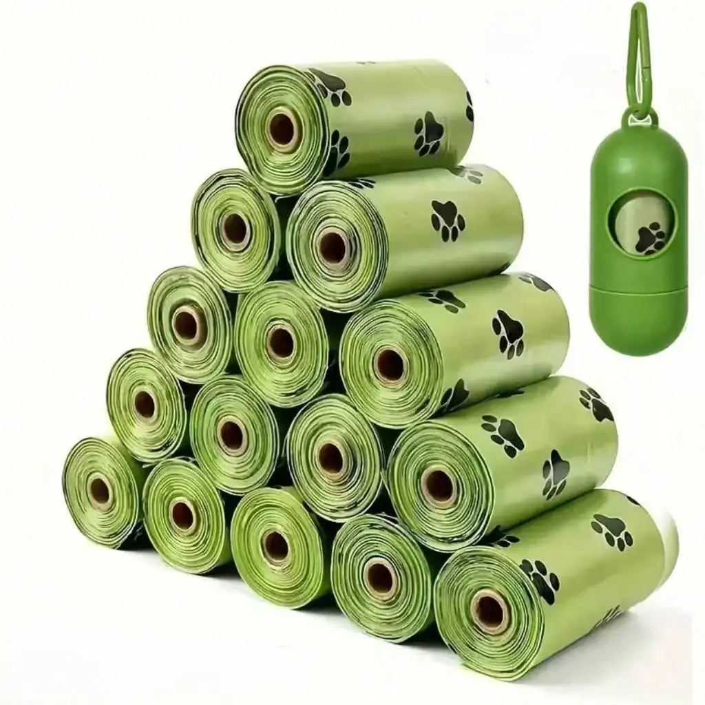 Biodegradable Cat Litter Bags 8 Rolls with Separator Leakproof