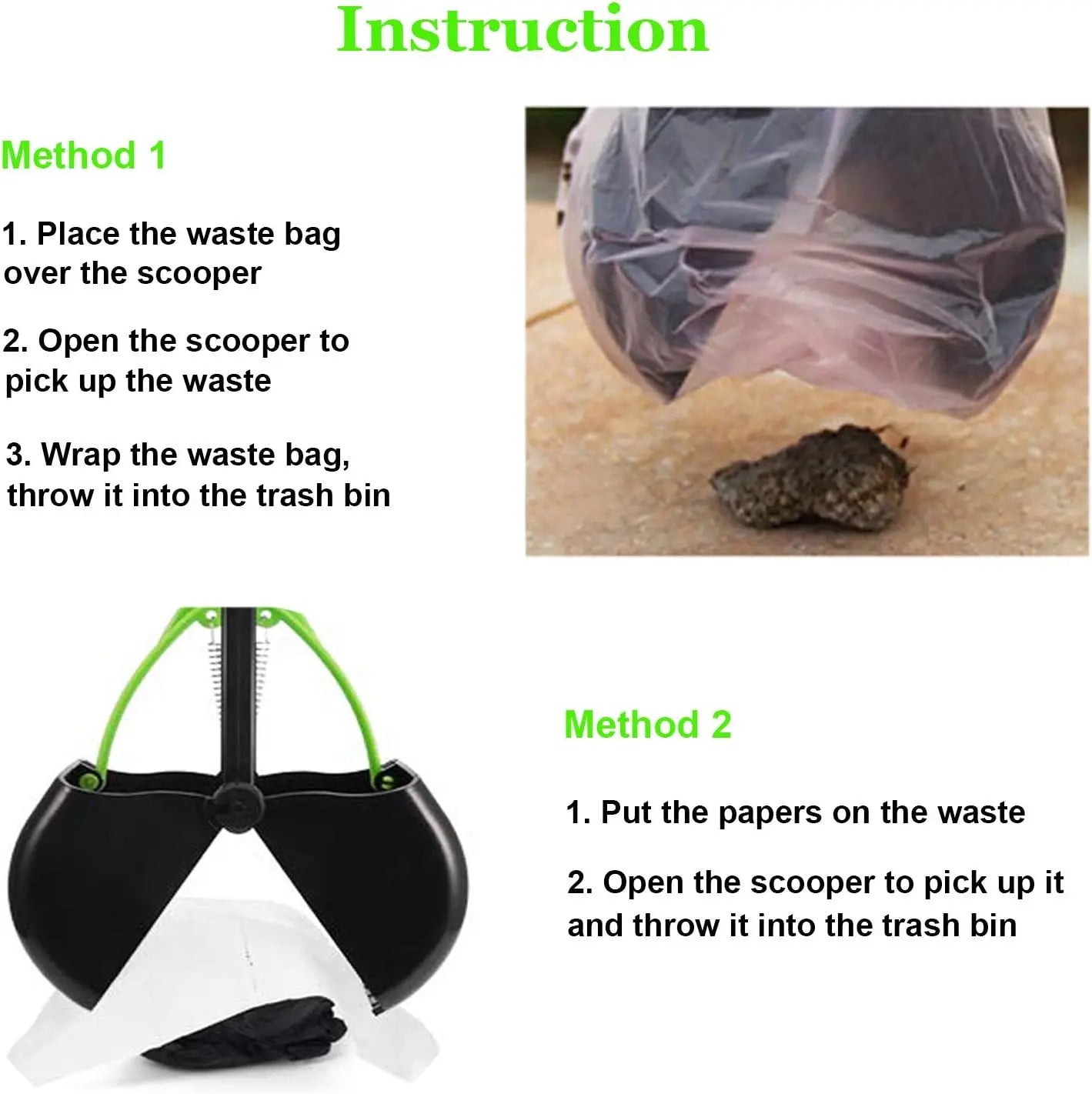 Large 28 Inch Dog Pooper Scooper For Grass And Gravel