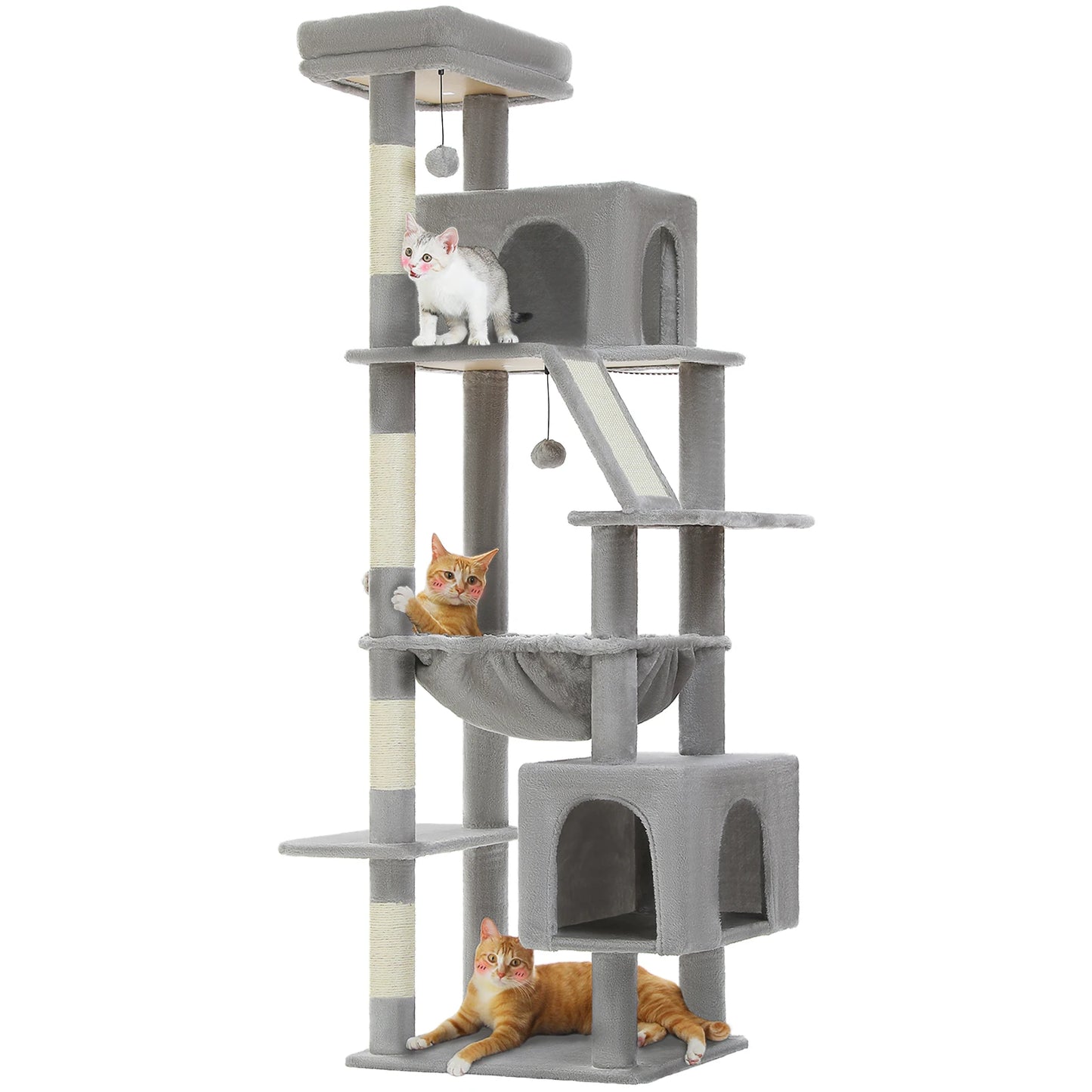 PAWZ Road Tall Cat Tree For Large Cats With Levels