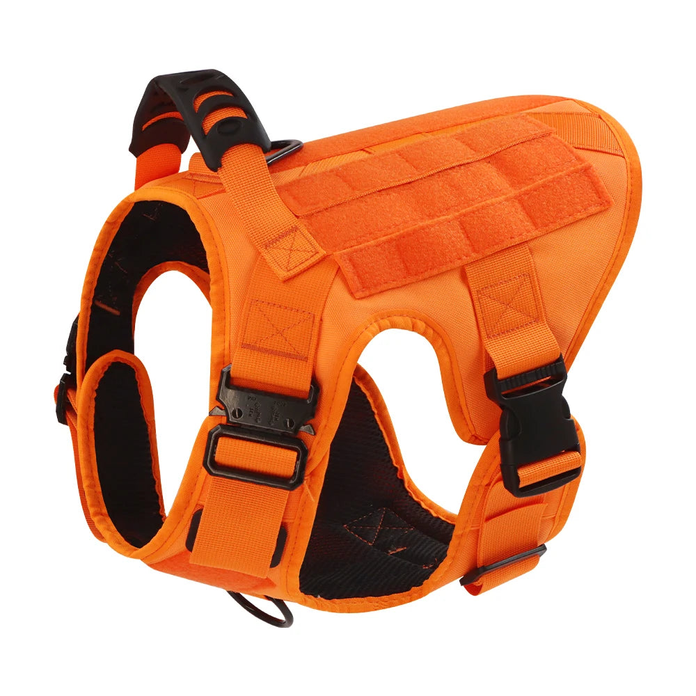 Military Camouflage Dog Harness For Large Dogs, Adjustable Tactical Vest