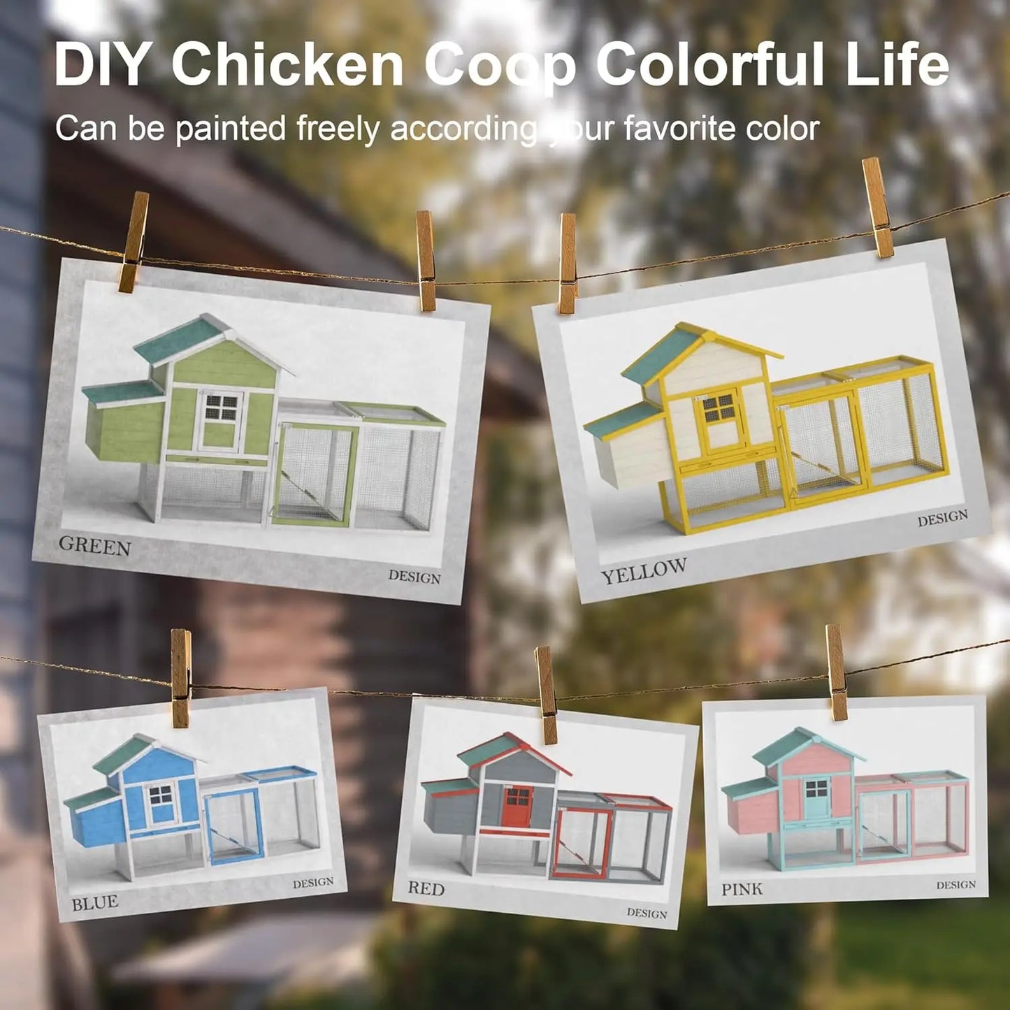 Wooden Outdoor Chicken Coop For Two To Four Chickens With Ramp