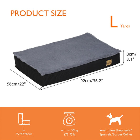 BORWART Orthopaedic Waterproof Dog Crate Bed With Washable Cover 2-In-1