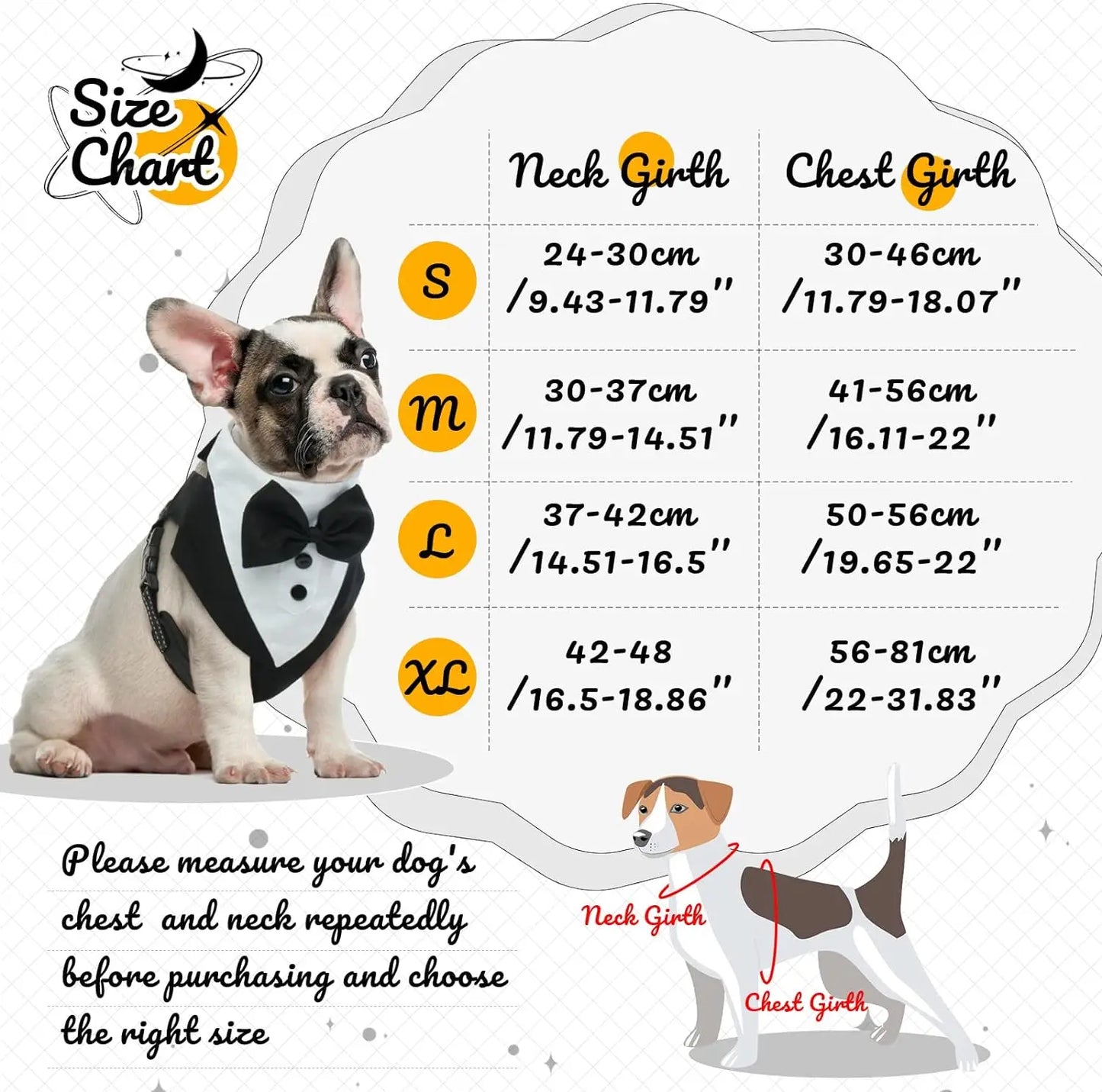 Hoopreety Dog Tuxedo Harness With Adjustable Bow Tie Vest