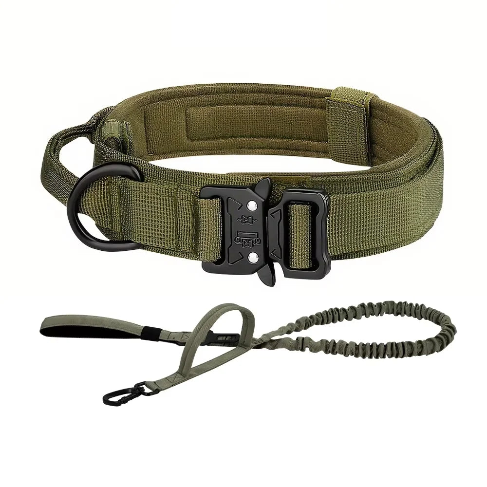 Dog Training Collar Adjustable Tactical Leash Set With Control Handle