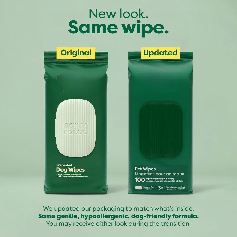 Pet Wipes for Dogs and Cats, Hypoallergenic, Fragrance-Free, Moisturizing