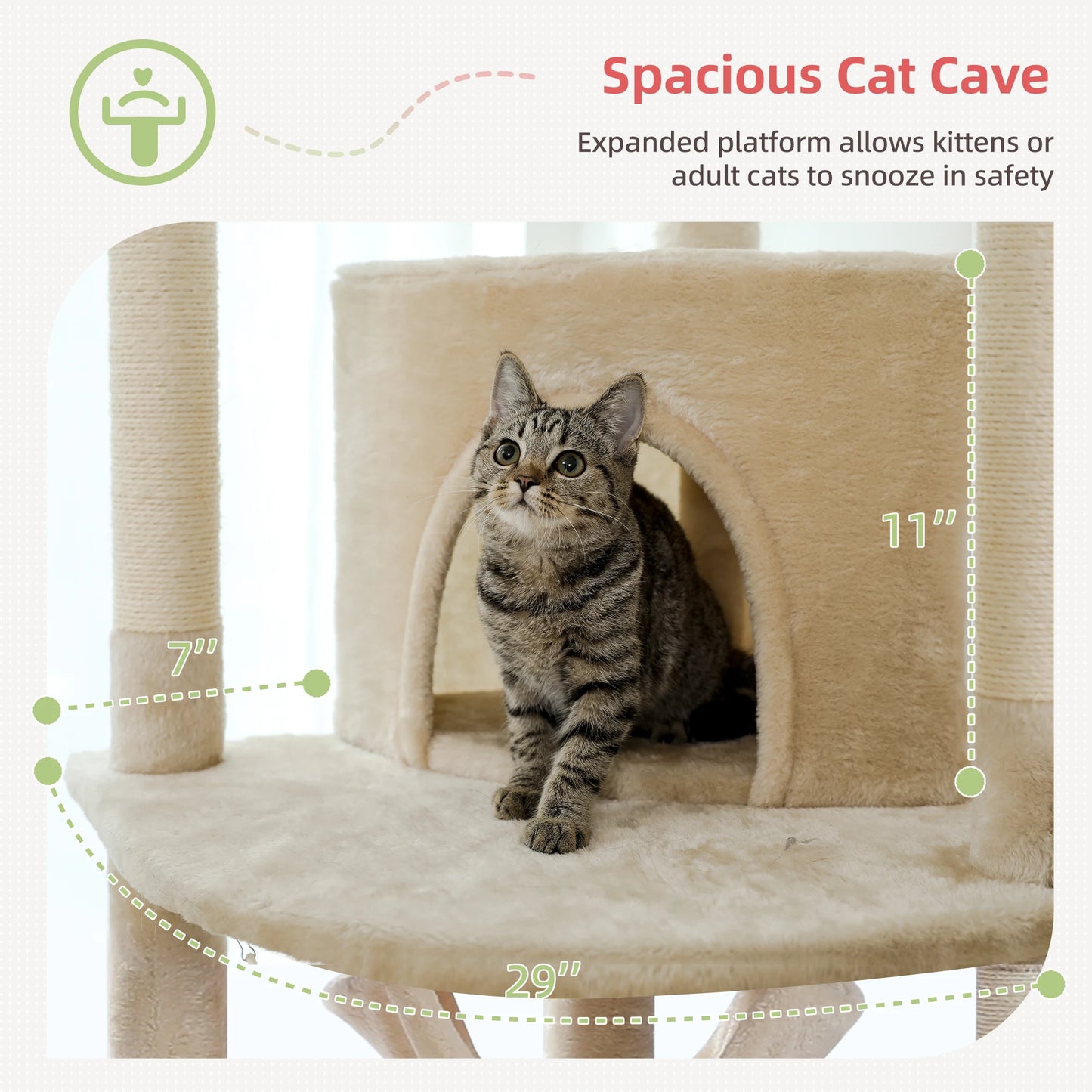 PAWZ Road Floor To Ceiling Cat Tree Scratching Posts