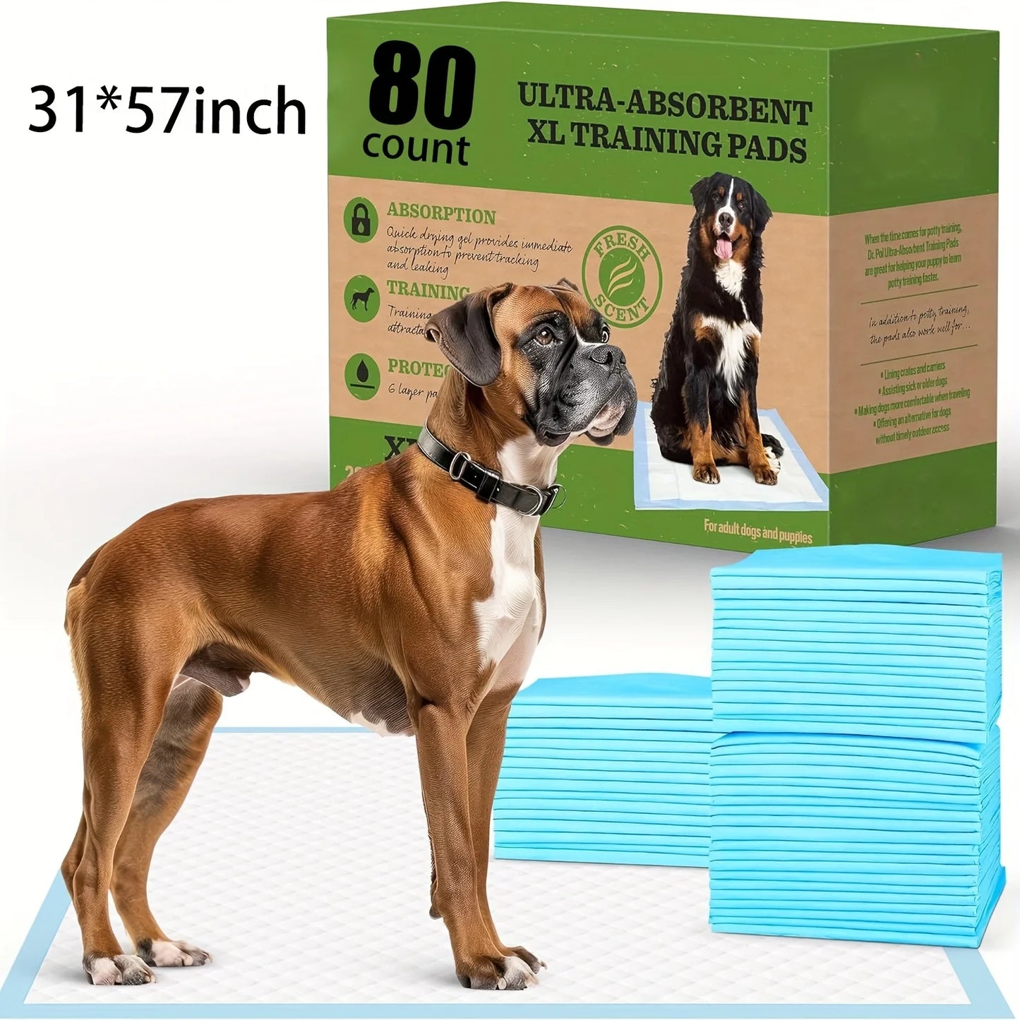 Disposable 8 Layer Super Absorbent Dog Pee Pad For Cars Leak Proof