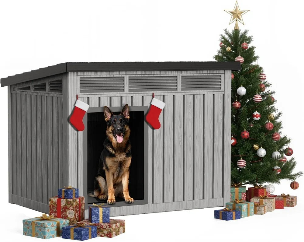Large Weatherproof Indoor Outdoor Dog House With Removable Roof