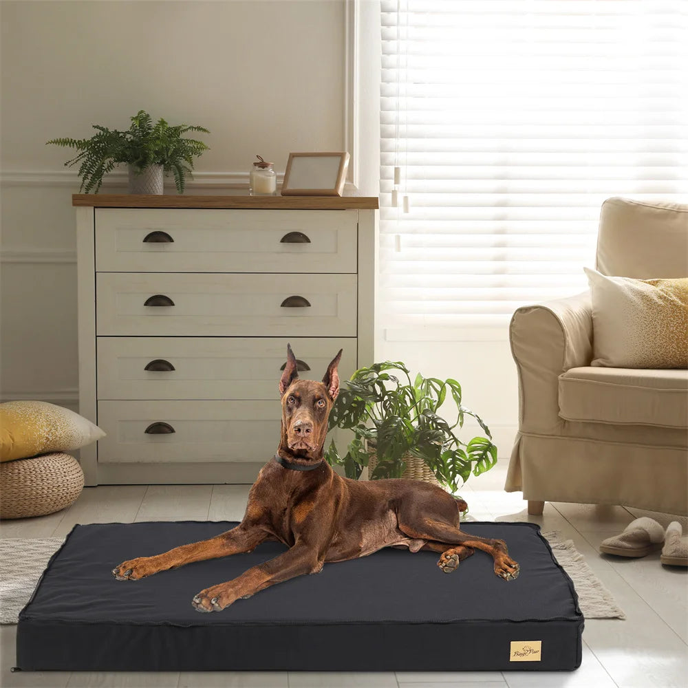 BORWART Orthopaedic Waterproof Dog Crate Bed With Washable Cover 2-In-1