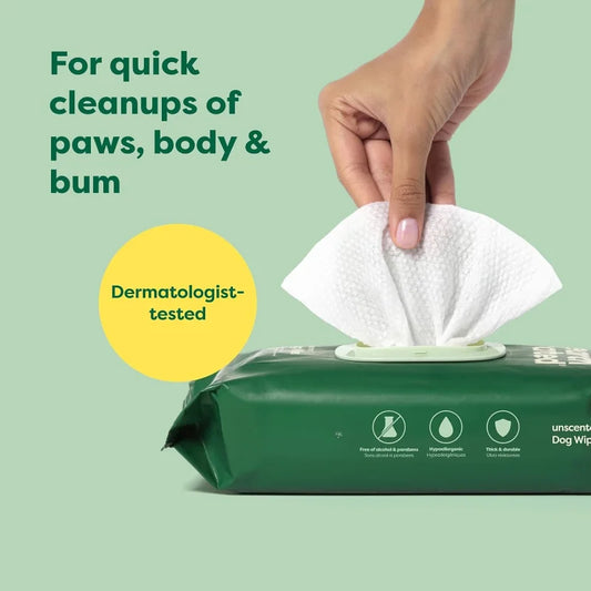 Pet Wipes for Dogs and Cats, Hypoallergenic, Fragrance-Free, Moisturizing