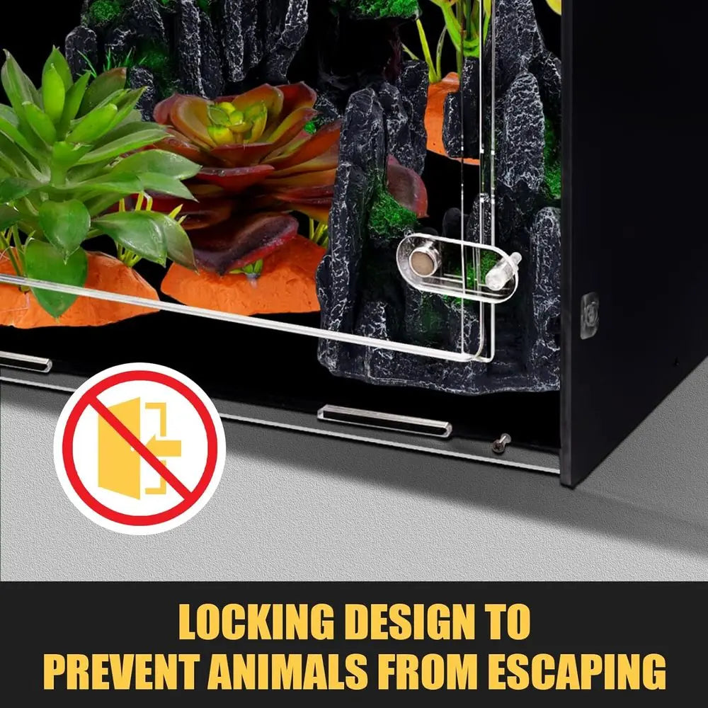 Ventilated PVC Gecko Reptile Enclosure With Acrylic Door