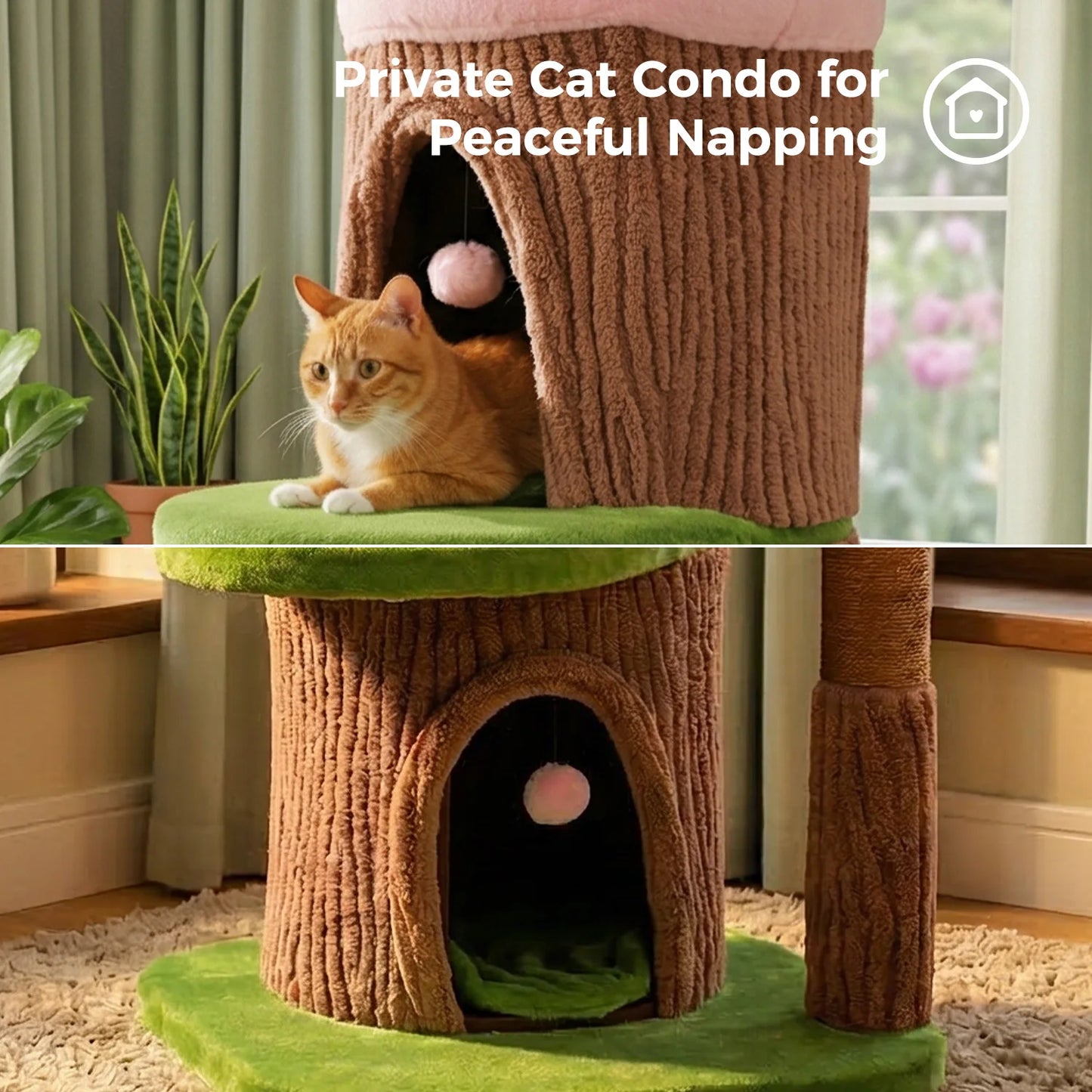 PAWZ Road Large Cat Tree Tower With 4 Condos Indoors
