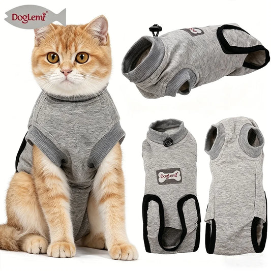 Cat Postoperative Recovery Suit Breathable Neutering Vest