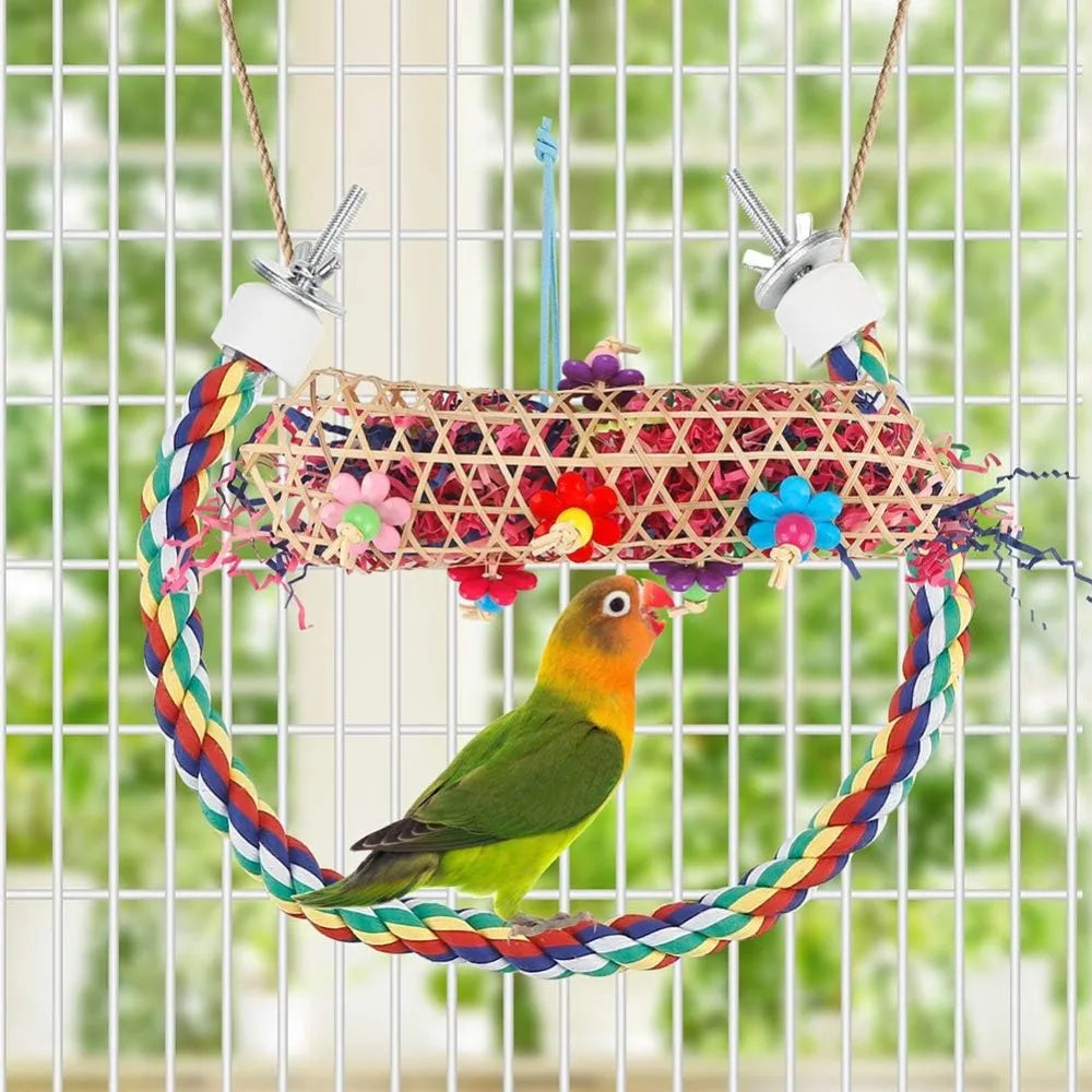 Bird Chew Toys Six Pack Paper Ball Cage Foraging Toys
