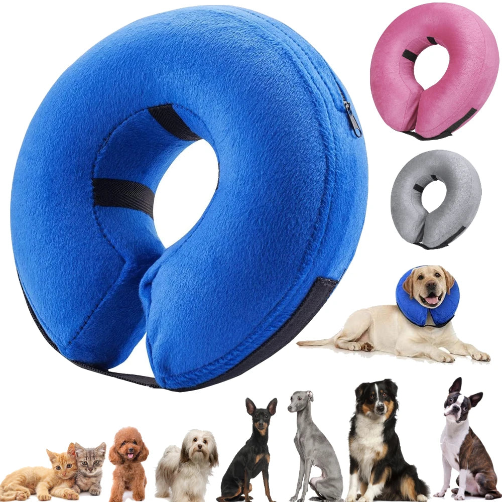 Inflatable Dog Recovery Collar For Postoperative Pet Protection