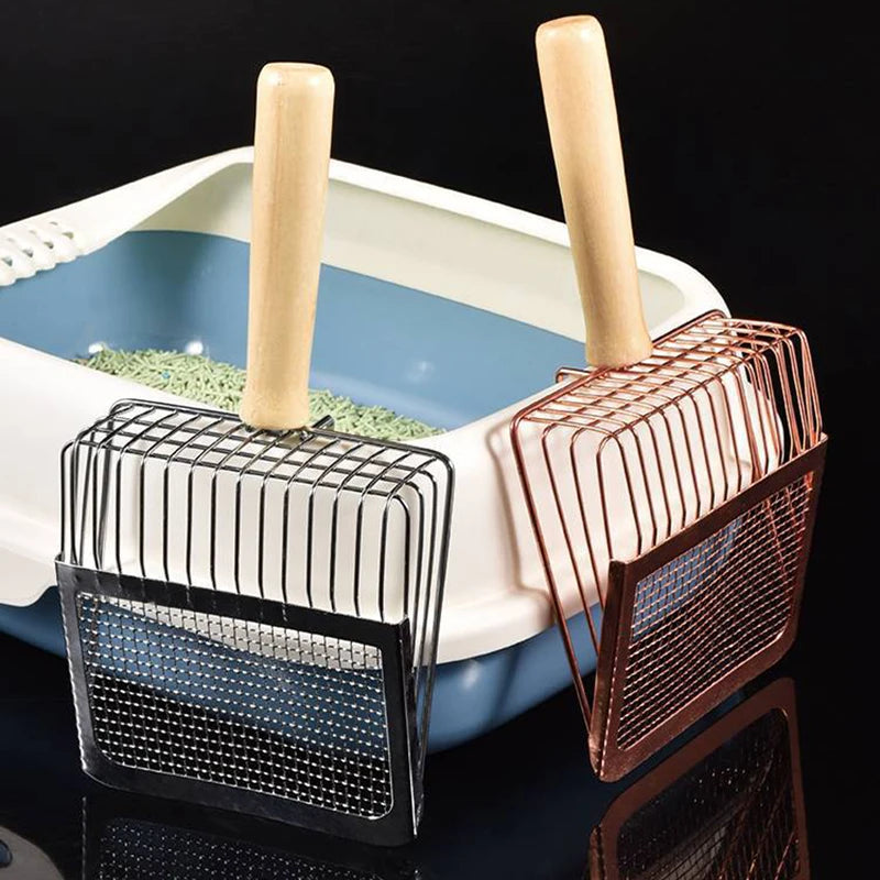 Stainless Steel Cat Litter Scoop 2 in 1 Mesh Cleaner