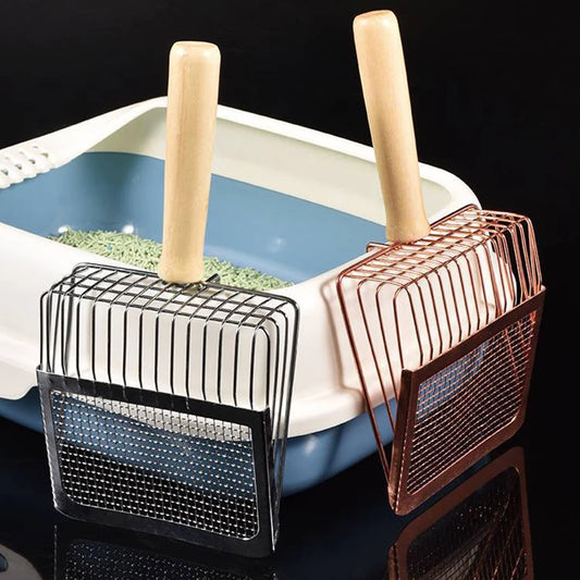 Stainless Steel Cat Litter Scoop 2 in 1 Mesh Cleaner