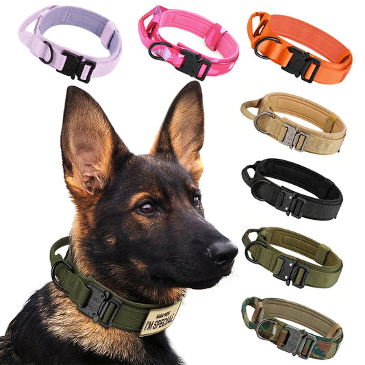 Dog Training Collar Adjustable Tactical Leash Set With Control Handle