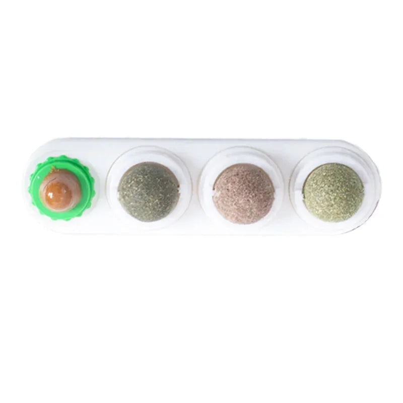 Rotating Catnip Silver Vine Ball Toy For Teeth Cleaning
