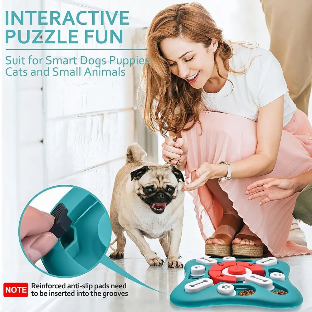 Dog Puzzle Toys Treat Dispensing Enrichment For IQ Training And Brain Stimulation