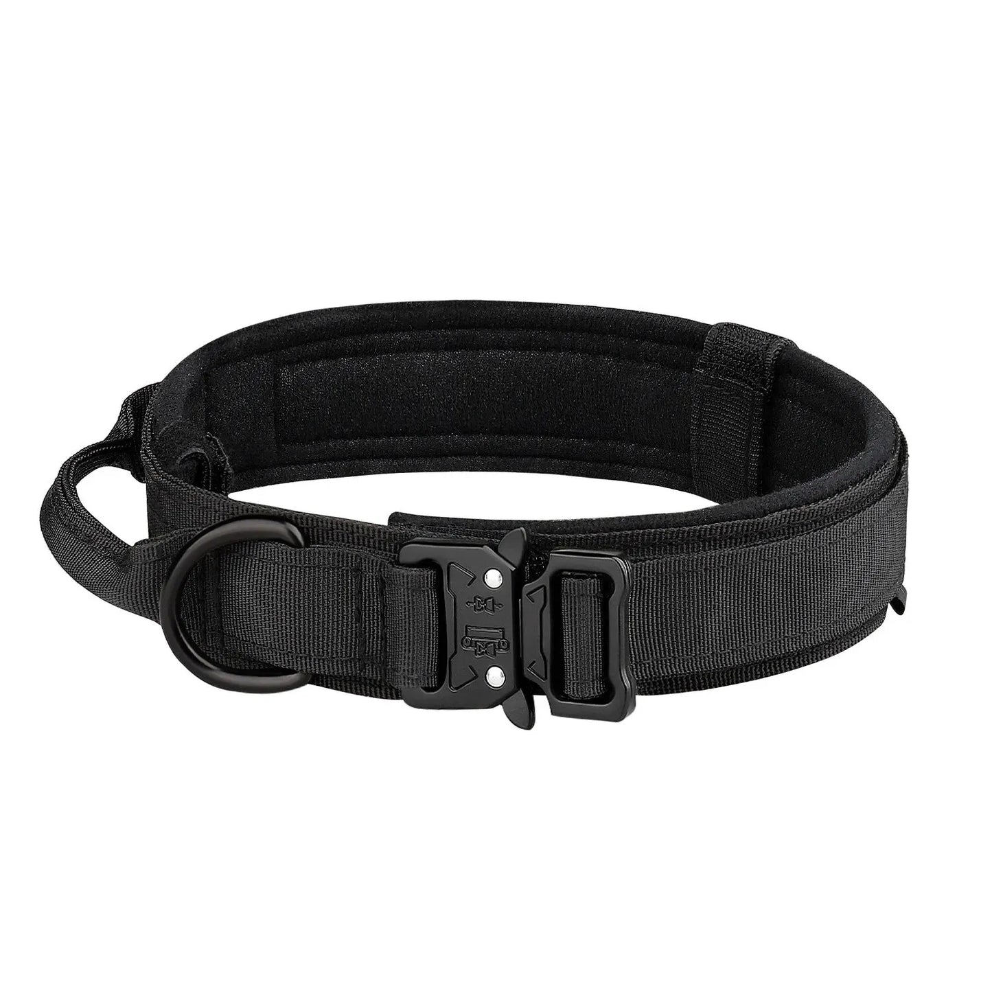 Outdoor Tactical Dog Collar With Breathable Nylon And Metal Buckle