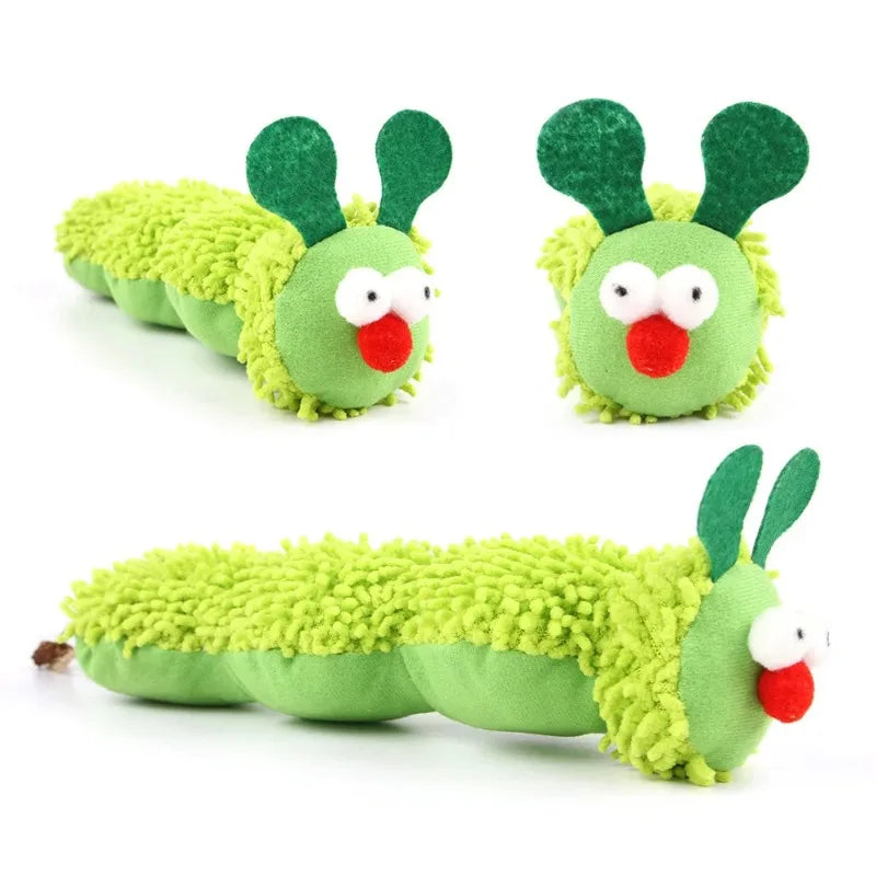 Petart Caterpillar Catnip And Silvervine Chew Toy For Cats