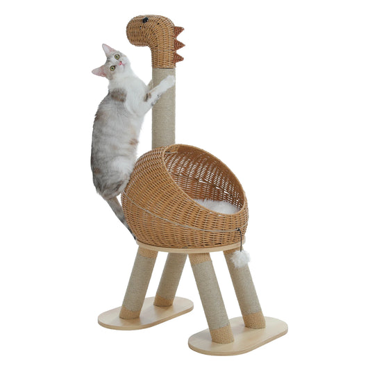 PAWZ Road Dinosaur Cat Tree Tower Three Tier Sisal Scratching Post