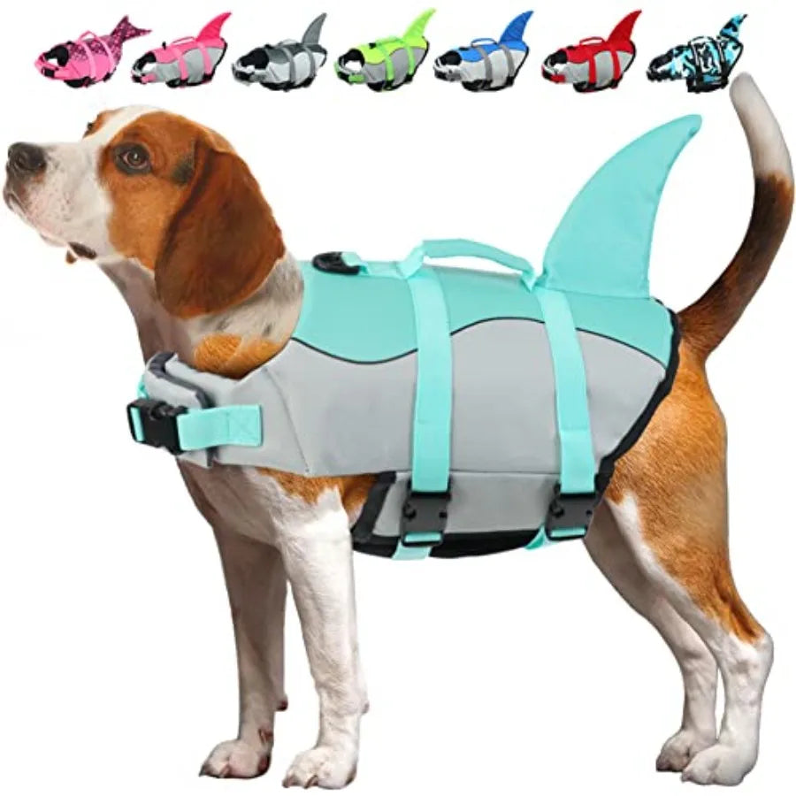 Dog Life Vest For Swimming Pet Floating Device With Lift Handle