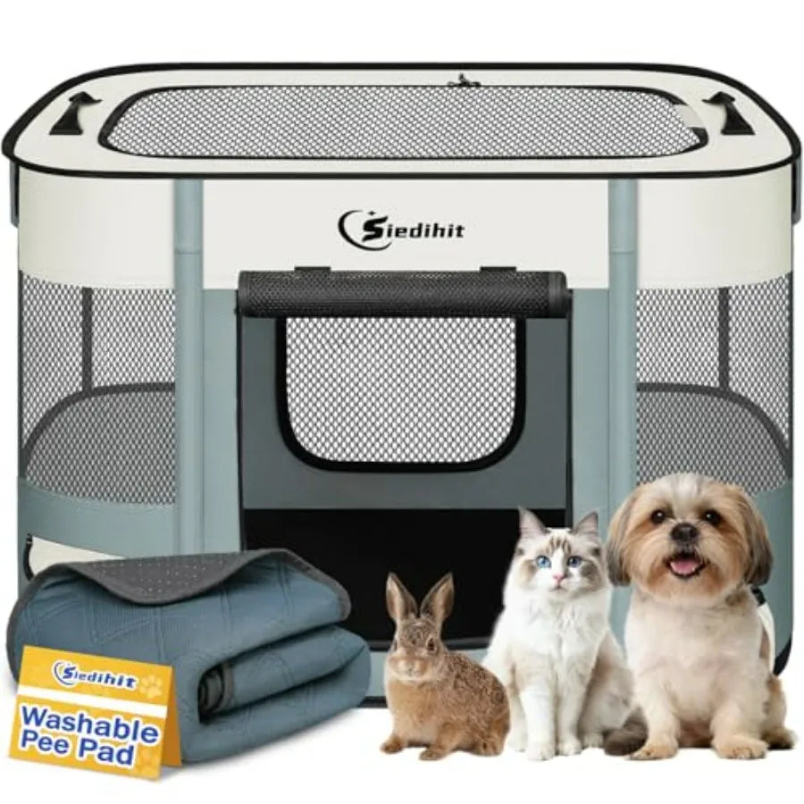 Portable Foldable Pet Playpen for Pets Indoor Outdoor Use