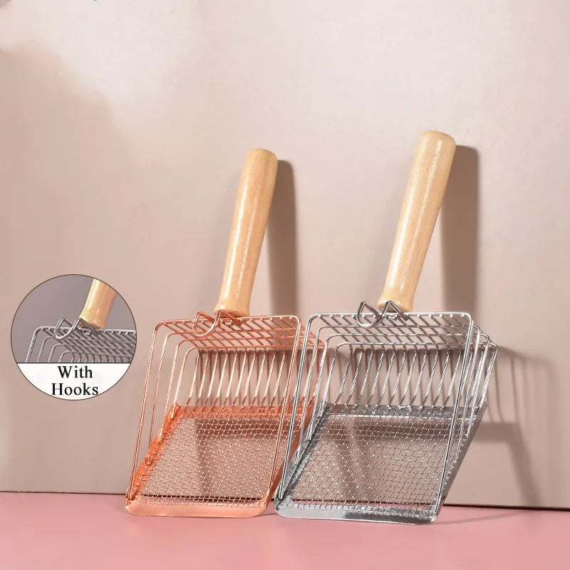 Stainless Steel Cat Litter Scoop 2 in 1 Mesh Cleaner