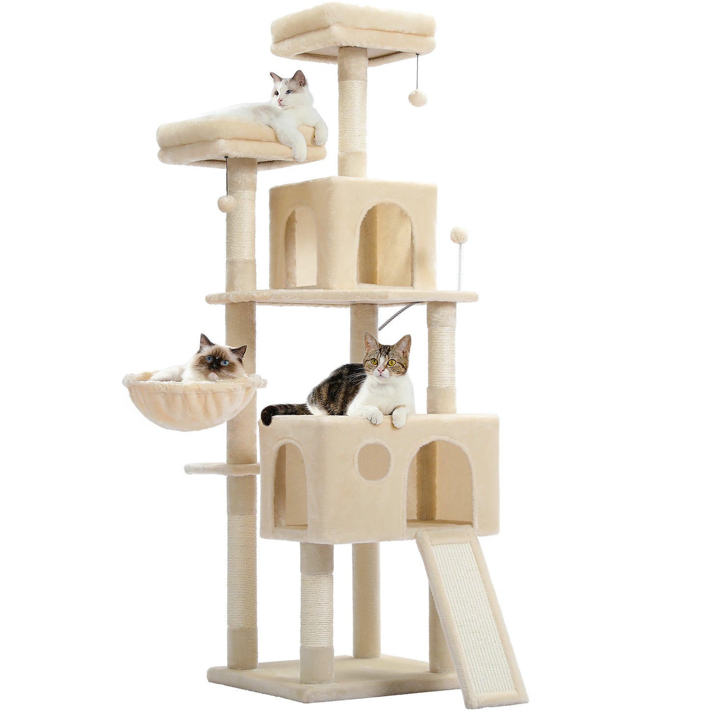 PAWZ Road Five-Level Cat Tree Tower With Sisal Scratching