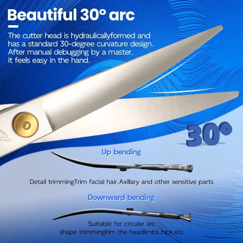 KEEP BEAUTY Dog Grooming Scissors Set Stainless Steel Straight Curved