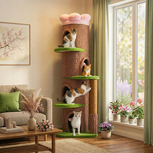 PAWZ Road Large Cat Tree Tower With 4 Condos Indoors
